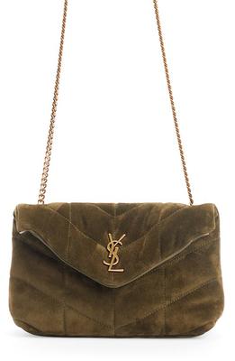 Saint Laurent Toy Loulou Puffer Quilted Suede Shoulder Bag in Loden Green  at Nordstrom - Yahoo Shopping