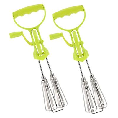 Handheld Egg Beater,Stainless Steel Manual Whisk Egg Beater Rotary Handheld  Egg Frother Mixer Cooking Tool Kitchen,Egg Beater with Crank,Stainless