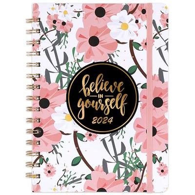  2024 Monthly Planner - Jan 2024 - Dec 2024, 12 Months Calendar/Planner  2024 with Faux Leather, 8.86 x 11.4, 15 Notes Pages, Strong Twin - Wire  Binding, Pocket, Monthly Tabs, Perfect Organizer- Green : Office Products