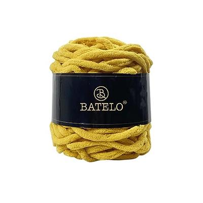 4 Skeins BATELO Crochet Yarn,Blanket Yarn,Knitting Yarn,Chenille