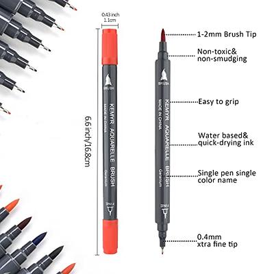 AEDAGA 120 Colors Numbered Dual Tip Brush Pens with Free App, Fine and  Brush Tips Colored Pens for Adults and Kids, Coloring Markers for Coloring  Book