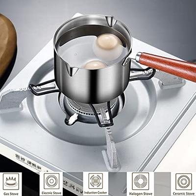 150ml Mini Stainless Steel Sauce Pan with Dual Pour Spout for Stove Top