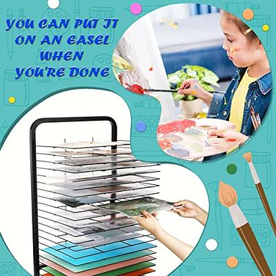 Artwork Storage Display Rack Art Drying Rack for Classroom Painting Crafts  Metal Artwork Storage Display Rack Art Drying Rack with Wheels Large