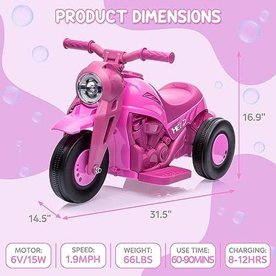 HONEY JOY Kids Motorcycle, 6V Battery Powered Toddler Chopper Motorbike  Ride On Toy w/Horn & Headlight, Foot Pedal, 3-Wheel Mini Electric  Motorcycle