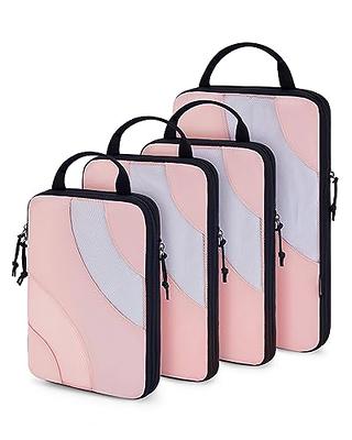 Compression Packing Cubes, BAGSMART 4 Set Travel Packing Cubes for Carry on  Suitcases, Compression Suitcase Organizers Bag Set & Travel Cubes for  Luggage, Lightweight Packing Organizers Baby Pink - Yahoo Shopping