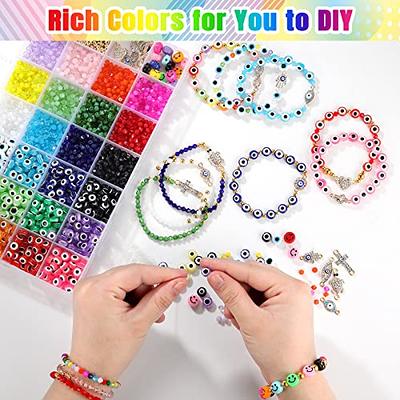 Beads Making Kit Transparent Acrylic Beads With Elastic - Temu