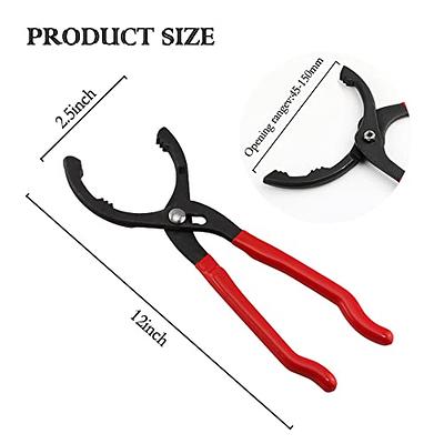 HORUSDY 12 Adjustable Oil Filter Pliers, Adjustable Oil Filter Wrench  Removal Tool
