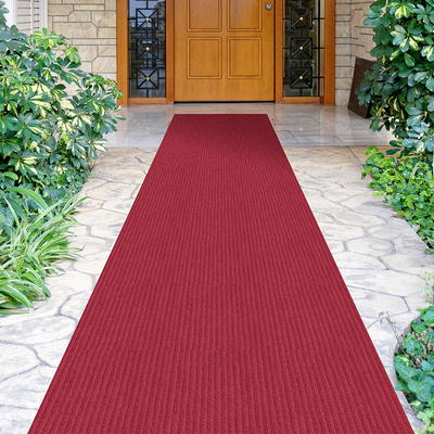 Sweet Home Store Custom Size Waterproof Non-Slip Rubberback 2x3  Indoor/Outdoor Utility Rug, 2' x 3', Red - Yahoo Shopping