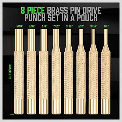 3PC Brass Drift Punch Set - Sizes Included: 3/8, 1/2, 3/4 inch