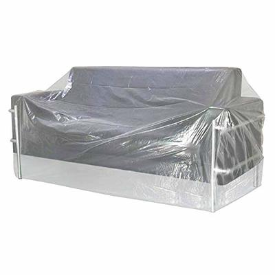 STARTWO Plastic Couch Cover - Dustproof Moving Bag for Chairs, Recliners,  Sofa, Plastic Furniture Cover Thick Clear Couch Cover for Moving and Long  Term Storage, 34W x 42D x 42H Inches 