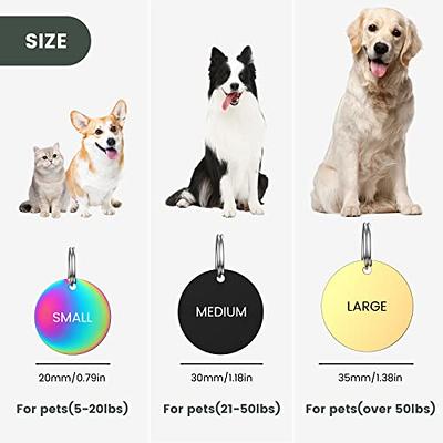 ACRYLIC PLASTIC PET Dog Cat Identification Name Tags-Custom Engraved ID Tag