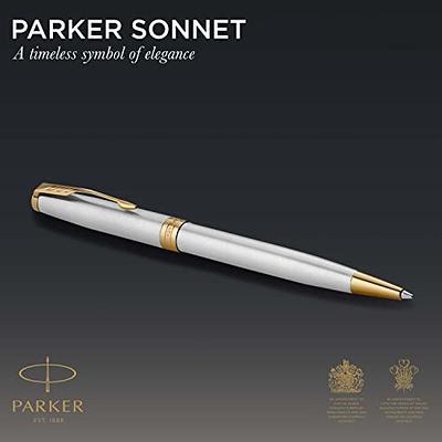 Parker Jotter Ballpoint Pen - Stainless Steel with Gold Trim - Medium Point