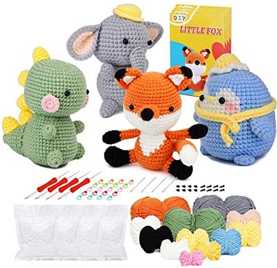 Beginner Crochet Kit Stuffed Animal Knitting Supplies, All-in-One Easy:  Yarn, Hooks, Accessories, Kit Crochet Hooks DIY Accessories Starter Pack  for