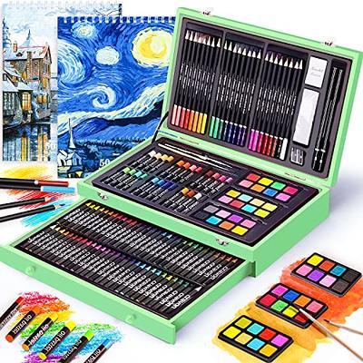  85 Piece Deluxe Wooden Art Supplies, Art Kit with