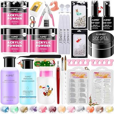 AIJIMEI Acrylic Powder Acrylic Nail Kit with Professional Liquid Monomer  and Acrylic Nail Brush Cleaner,Acrylic Nail Tools Set Nail Extension  Acrylic