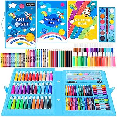 TANMIT Art Supplies, 241 PCS Drawing Supplies Art Set, Deluxe Art Craft Kit  with Double Sided Trifold Easel, Markers, Oil Pastels, Crayons, Colour