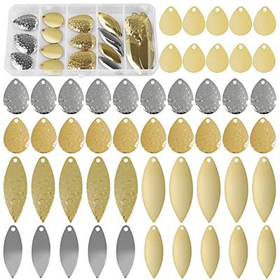 30pcs Fishing Spinner Blades Colorado Willow Blade Gold Silver Copper Blades  Easy Spin Spoons Rigs Spinner Bait Making DIY Parts Accessories Tackle Box,  Spinners & Spinnerbaits -  Canada