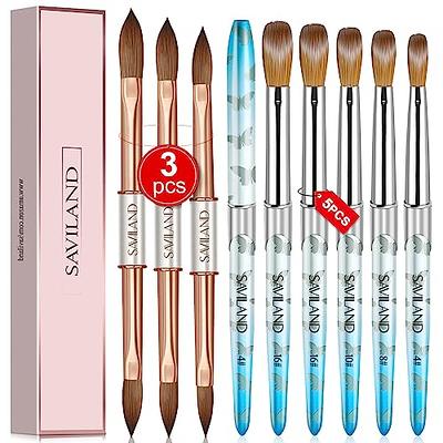 Saviland Acrylic Nail Brush Set – 7PCS Acrylic Nail Brushes for Acrylic  Application, Blue Mermaid Princess Handle Acrylic Powder Brushes for Nails  Extension & 3D Nail Carving, Size #4/6/8/10/12/14/16 - Yahoo Shopping