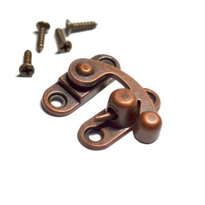 5 Pcs Decorative Bronze Hasp Latch Vintage Hook Lock Antique Right Latch  Toggle Snap Closure Swing Lock Clasp for Jewelry Case Wood Box Gift Chest