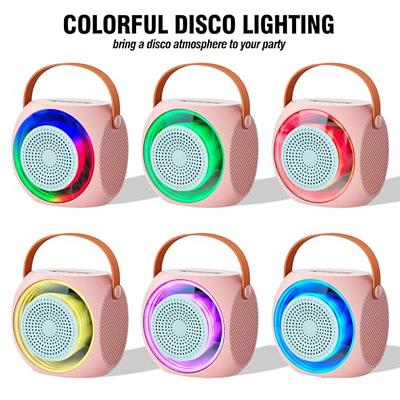 MicPioneer Kids Karaoke Machine, Mini Bluetooth Karaoke Speaker with 2  Wireless Microphone and LED Lights for Adults, Birthday Gifts for  Girls/Boys