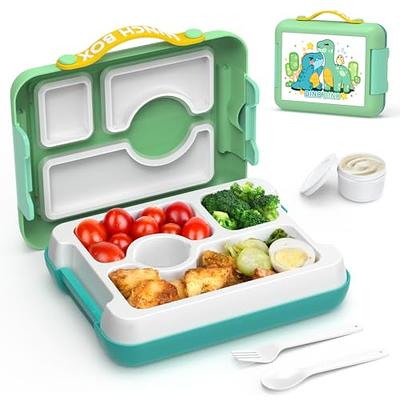 Stylish Vibrant Color Foldable 2-tier 4-compartment bento lunch box