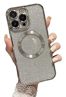 For iPhone 14 Pro Max 13 12 11 Luxury Rhinestone Mag Safe Magnetic Clear  Case