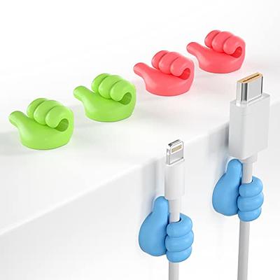 iToleeve 12Pcs Cable Clips, Fun Cord Holders, Silicone Thumb Wall