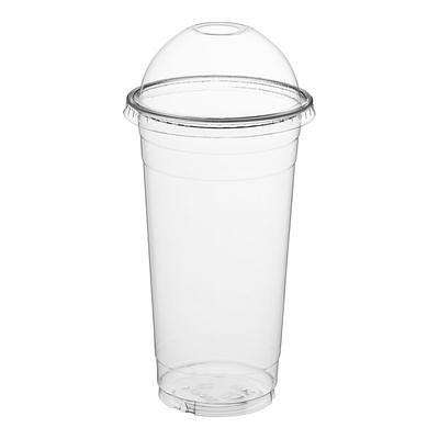 Choice 20 oz. Clear PET Plastic Cold Cup with Dome Lid - 50/Pack