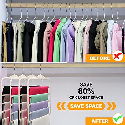 24 Pack Hangers Space Saving Magic Sturdy Space Saver Storage Smart Plastic  Clothes Hanger Organizer Closet Organizers and Storage for Closet Wardrobe