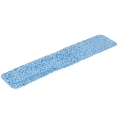 Rubbermaid HYGEN FGQ41600BL00 18 Blue Microfiber High Absorbency Hook &  Loop Looped End Wet Mop Pad