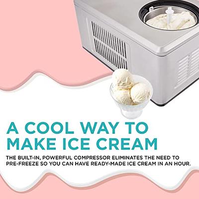 VEVOR Automatic Ice Cream Maker with Built-in Compressor, 2 Quart