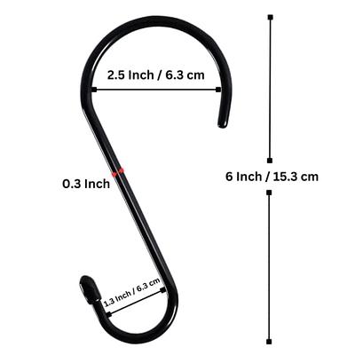 EZLAD 6-Inch Large S Hooks (Pack of 12), Heavy-Duty Vinyl Coated Black Hooks  for Hanging Plants, Pots, Pans, Utensils, Tools, & Clothes, Anti-Slip  Outdoor/Indoor Rubber Coated Utility Hangers - Yahoo Shopping