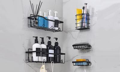 stusgo Shower Shelf for Bathroom, Adhesive Shower Caddy with Soap