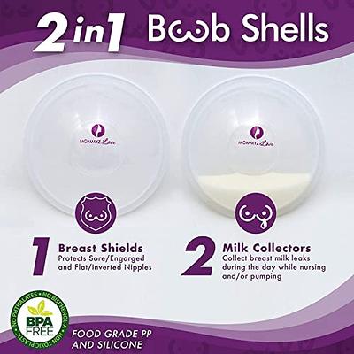 YIYEE Breast Shells Milk Saver for Breastfeeding, 2 Pack BPA Free Breast  Shield Nursing Cups Protect Sore Nipples Breast Milk Collection Shells