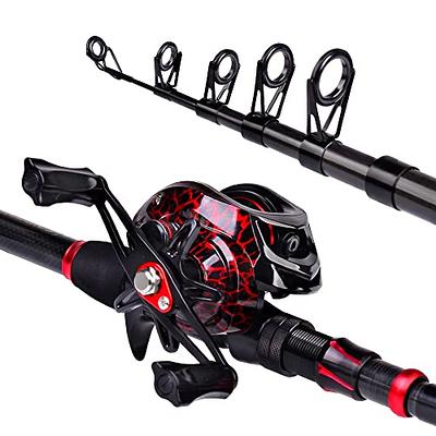 Kids Fishing Pole Reel Combos, Ultralight Telescopic Fishing Rod + Spinning  Reel + Spincast Baits + Fishing Line with Portable Tackle Box for Boys