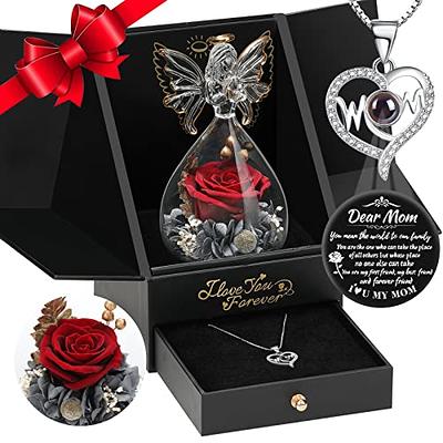 Mom Christmas Gifts for Women Birthday Gifts for Mom from Daughter Son-Preserved  Flowers Forever Rose Real-Angel Figurines Gift-Great Mother Gifts-Thank You  I Love You Necklace-Grandma Wife Gift Ideas - Yahoo Shopping