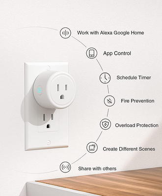Gosund Smart Plug 4 Pack Works With Alexa and Google 10A Wif-Fi 2.4GHz