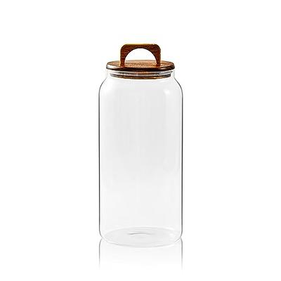 Glass Jars with Bamboo Lids EcoEvo, Glass Spice Jars Set, Glass