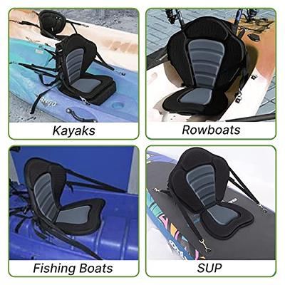 Kayak Seat Cushion Pad, Fishing Boat Seat with Storage Bag, Universal  Adjustable Kayaks Seat, Detachable Paddle Board Sit for Kayaking, Sup and