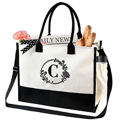 Personalized Tote Bag with Zipper