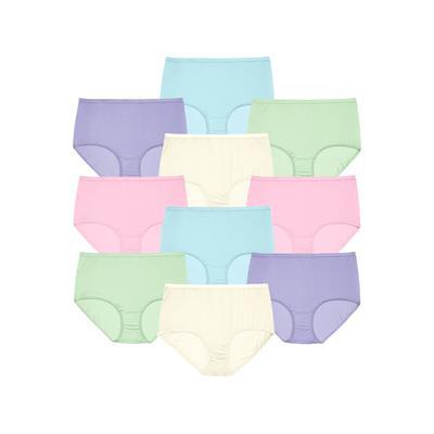 Plus Size Women's Cotton 3-Pack Color Block Full-Cut Brief by Comfort Choice  in Pretty Orchid Assorted (Size 10) Underwear - Yahoo Shopping