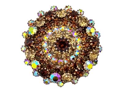 Weiss Rhinestone Brooch, Light & Dark Brown Rhinestones, Topaz Aurora  Borealis Loaded With Sparkle - Yahoo Shopping