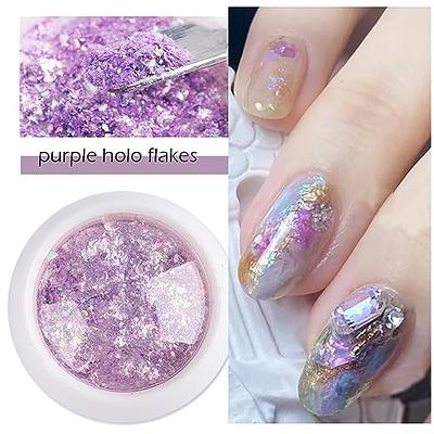 Holographic Mermaid Nail Art Glitter Flake, 12 Grids Holographic Nail Art  Sequins Bright Colorful Shiny Nail Supplies Nail Art Design Decoration