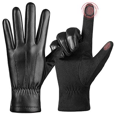 MGGM Collection Mens Touchscreen Unlined Leather Driving Gloves