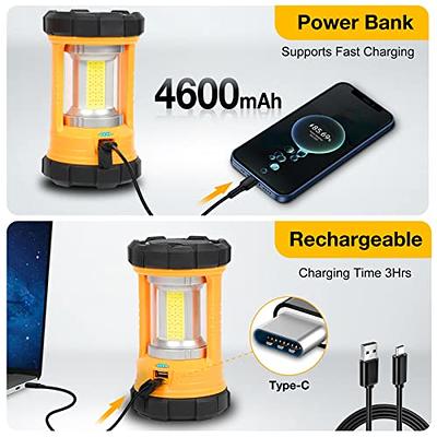 Camping Lantern, 3200LM Bright Camping Lights, 4600mAh Power Bank &  Rechargeable LED Lantern, Lantern Flashlight for Power  Outages/Hurricane/Emergency, CT CAPETRONIX Camping Accessories (3-Pack) -  Yahoo Shopping