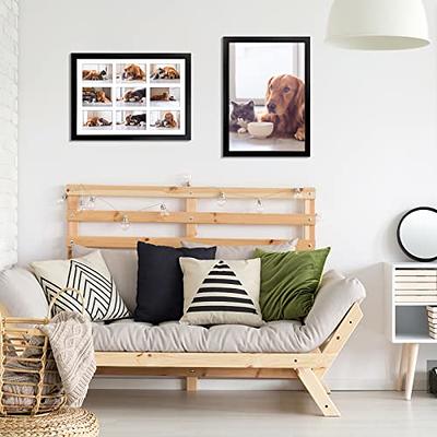 Multi Opening Picture Frame - Wall Mount Collage Black & White Frame