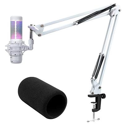 SUNMON White Hyperx QuadCast S Boom Arm - Microphone Boom Arm