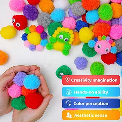 UUYYEO 475 Pcs Multi Colored Pom Poms Small Pom pom Balls Glitter