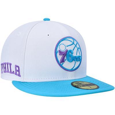 Los Angeles Lakers New Era Vice Blue Side Patch 59FIFTY Fitted Hat - White