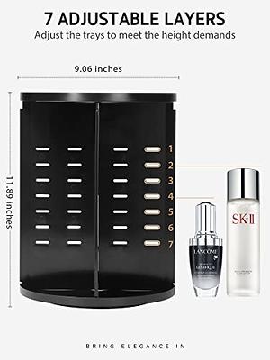 MISERWE Makeup Organizer 360 Degree Rotating 7 Adjustable Layers Large  Capacity Cosmetic Organizer Transparent Make Up Organizers and Storage